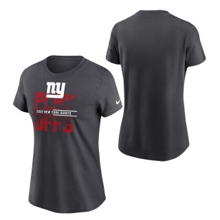 Women's New York Giants Nike Anthracite 2022 NFL Playoffs T-Shirt