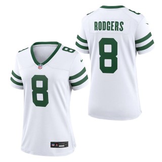 Women's Jets Aaron Rodgers White Legacy Player Game Jersey