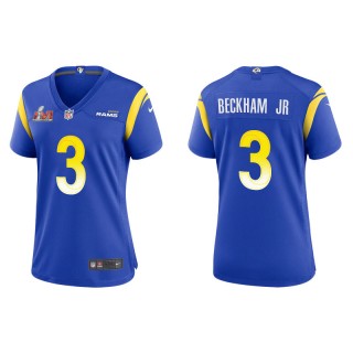 Women's Super Bowl LVI Odell Beckham Jr. Rams Royal Game Jersey