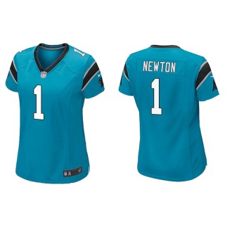 Cam Newton Jersey Panthers Blue Game Women's