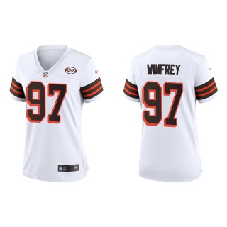 Women's Browns Perrion Winfrey White 1946 Collection Game Jersey