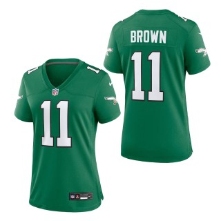 Women's Eagles A.J. Brown Kelly Green Alternate Player Game Jersey