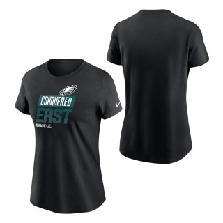 Women's Philadelphia Eagles Nike Black 2022 NFC East Division Champions Locker Room Trophy Collection T-Shirt