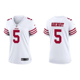 Women's 49ers Randy Gregory White Game Jersey