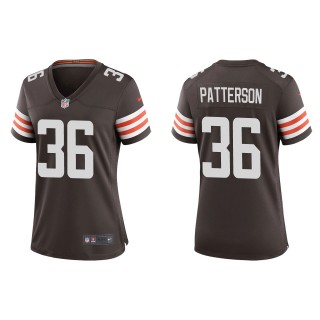 Women's Browns Riley Patterson Brown Game Jersey