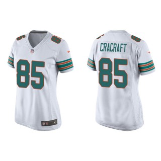 Women's Dolphins River Cracraft White Throwback Game Jersey