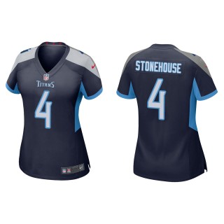 Women's Ryan Stonehouse Tennessee Titans Navy Game Jersey