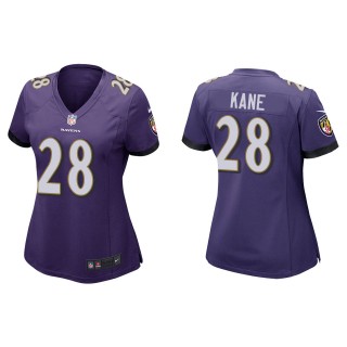 Women's Ravens Sanoussi Kane Purple Game Jersey