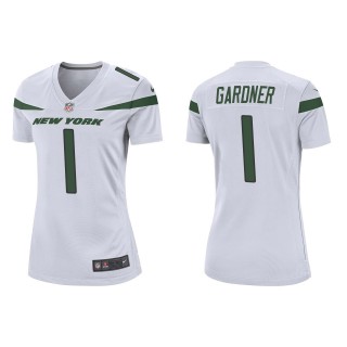 Women's Jets Sauce Gardner White 2022 NFL Draft Game Jersey