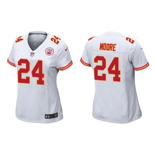 Women's Chiefs Skyy Moore White 2022 NFL Draft Game Jersey