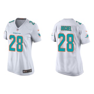 Women's Miami Dolphins Sony Michel White Game Jersey