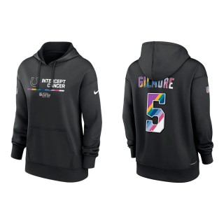 Women's Stephon Gilmore Indianapolis Colts Black 2022 NFL Crucial Catch Therma Performance Pullover Hoodie