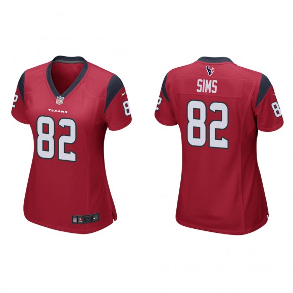 Women's Steven Sims Red Game Jersey