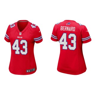 Women's Bills Terrel Bernard Red 2022 NFL Draft Game Jersey