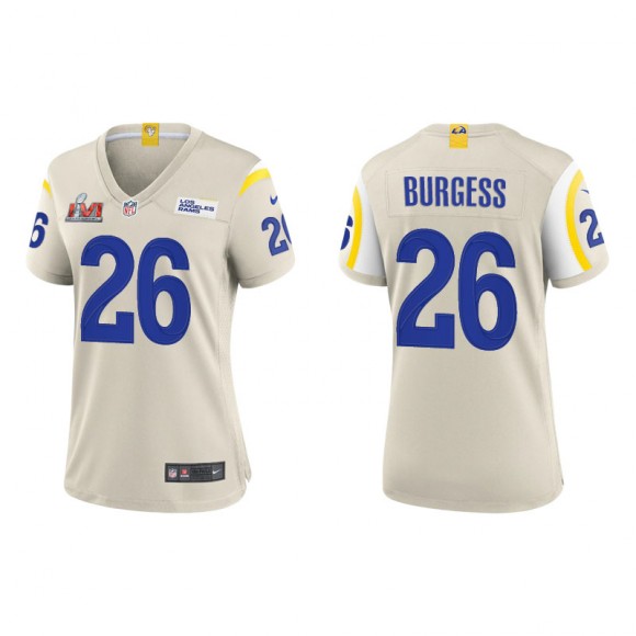 Women's Super Bowl LVI Terrell Burgess Rams Bone Game Jersey