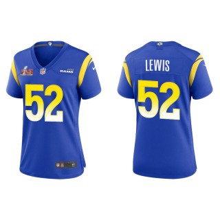 Women's Super Bowl LVI Terrell Lewis Rams Royal Game Jersey