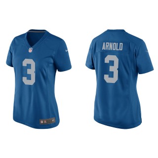 Women's Lions Terrion Arnold Blue Throwback Game Jersey