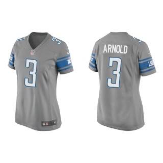 Women's Lions Terrion Arnold Silver Game Jersey
