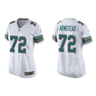 Women's Dolphins Terron Armstead White Throwback Game Jersey