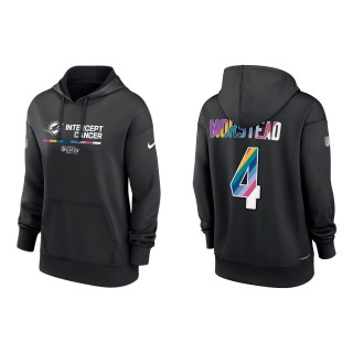 Women's Thomas Morstead Miami Dolphins Black 2022 NFL Crucial Catch Therma Performance Pullover Hoodie