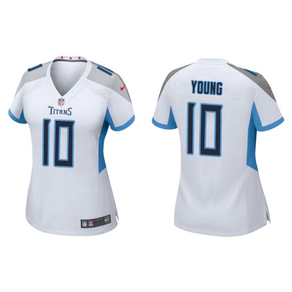 Vince Young Jersey Titans White Game Women's