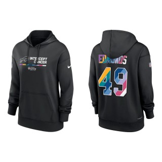 Women's Tremaine Edmunds Buffalo Bills Black 2022 NFL Crucial Catch Therma Performance Pullover Hoodie