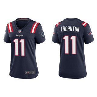 Women's New England Patriots Tyquan Thornton Navy Game Jersey