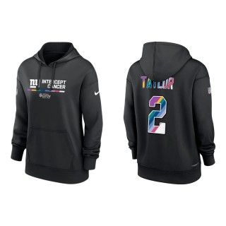 Women's Tyrod Taylor New York Giants Black 2022 NFL Crucial Catch Therma Performance Pullover Hoodie