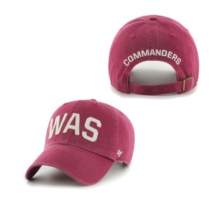 Women's Washington Commanders '47 Burgundy Finley Clean Up Adjustable Hat
