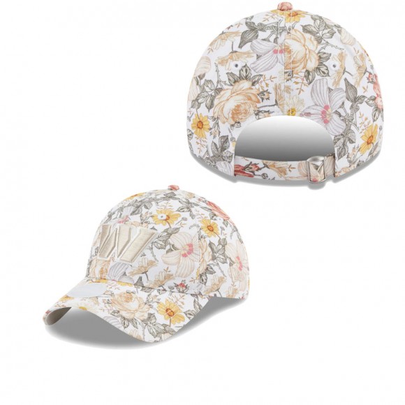 Women's Washington Commanders Cream Bloom 9TWENTY Adjustable Hat