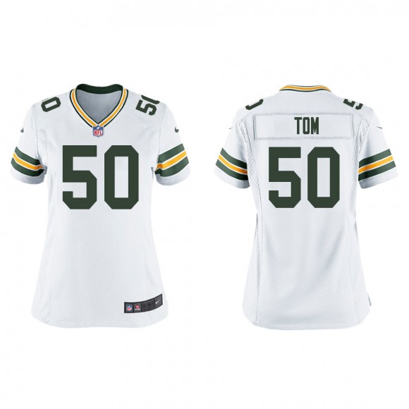 Women's Packers Zach Tom White Game Jersey