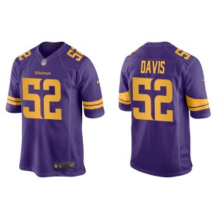 Men's Minnesota Vikings Wyatt Davis Purple Alternate Game Jersey