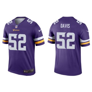 Men's Minnesota Vikings Wyatt Davis Purple Legend Jersey