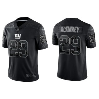 Xavier McKinney New York Giants Black Reflective Limited Jersey