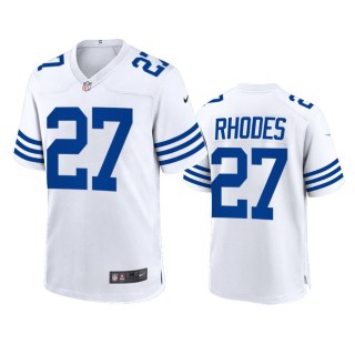 Indianapolis Colts Xavier Rhodes 2021 White Throwback Game Jersey