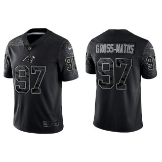 Yetur Gross-Matos Carolina Panthers Black Reflective Limited Jersey