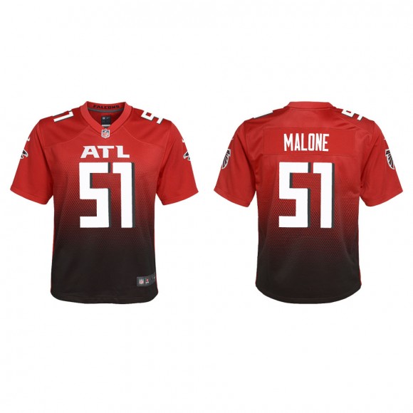 Youth Falcons DeAngelo Malone Red Alternate Game Jersey