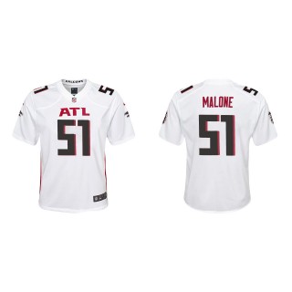 Youth Falcons DeAngelo Malone White Game Jersey