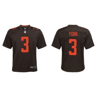 Youth Browns Cade York Brown Alternate Game Jersey