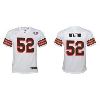 Youth Browns Dawson Deaton White 1946 Collection Game Jersey