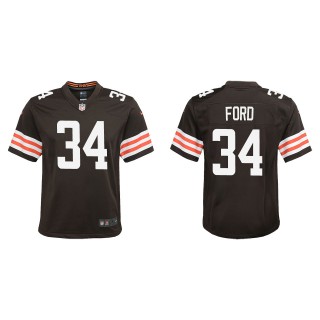 Youth Browns Jerome Ford Brown Game Jersey