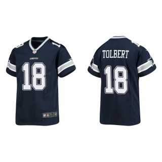 Youth Cowboys Jalen Tolbert Navy Game Jersey