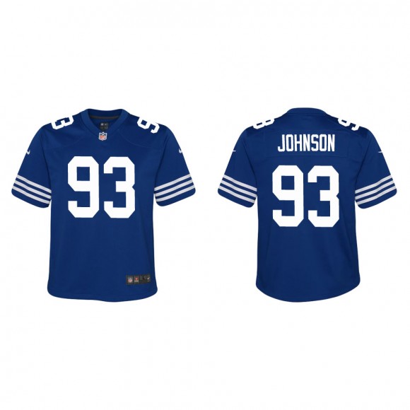 Youth Colts Eric Johnson Royal Alternate Game Jersey
