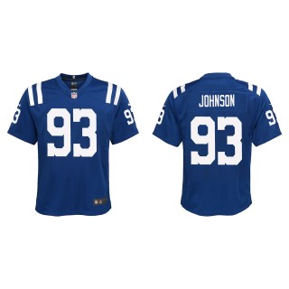 Youth Colts Eric Johnson Royal Game Jersey