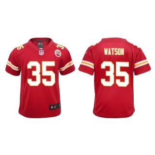 Youth Chiefs Jaylen Watson Red Game Jersey
