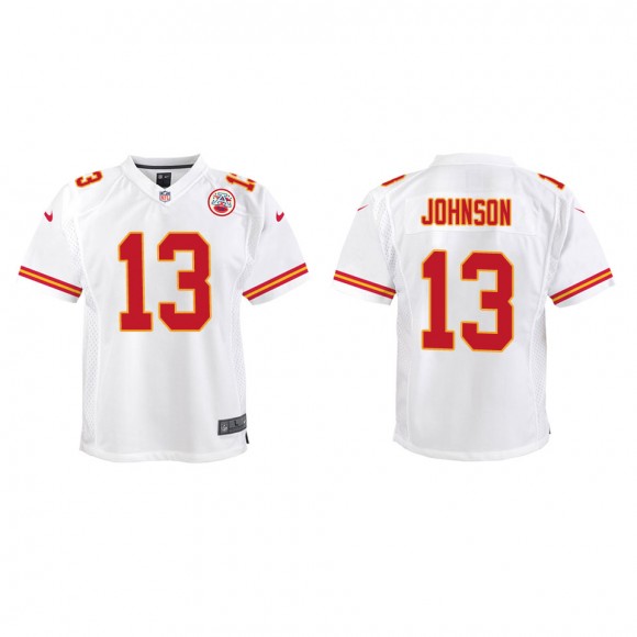 Youth Chiefs Nazeeh Johnson White Game Jersey