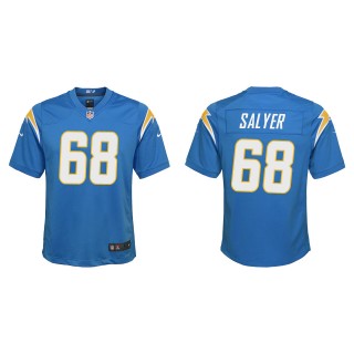 Youth Chargers Jamaree Salyer Powder Blue Game Jersey