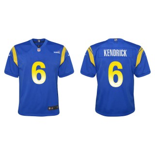 Youth Rams Derion Kendrick Royal Game Jersey