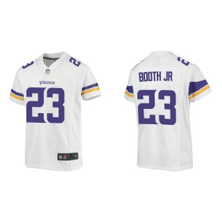 Youth Vikings Andrew Booth Jr. White Game Jersey