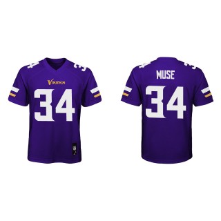 Youth Vikings Nick Muse Purple Game Jersey